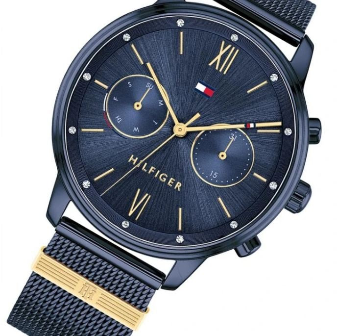 Tommy Hilfiger Blake Quartz Blue Dial Blue Mesh Bracelet Watch for Men - 1782305