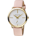 Michael Kors Portia Quartz White Dial Pink Leather Strap Watch For Women - MK2659