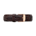 Daniel Wellington Classic York Black Dial Brown Leather Strap Watch For Women - DW00100140