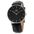 Daniel Wellington Classic Reading Black Dial Black Leather Strap Watch For Women - DW00100147