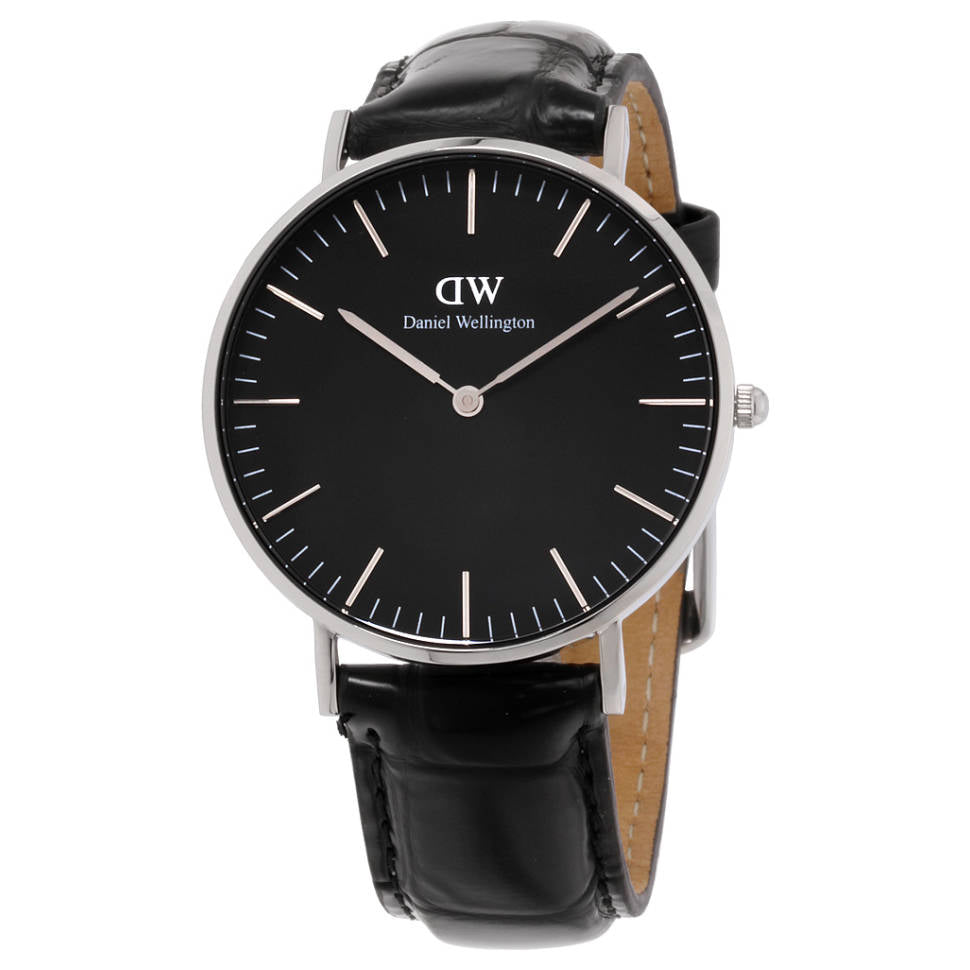 Daniel Wellington Classic Reading Black Dial Black Leather Strap Watch For Women - DW00100147