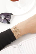 Daniel Wellington Petite Rose Gold Dial Rose Gold Mesh Bracelet Watch For Women - DW00100470