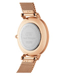 Daniel Wellington Petite Rose Gold Dial Rose Gold Mesh Bracelet Watch For Women - DW00100470