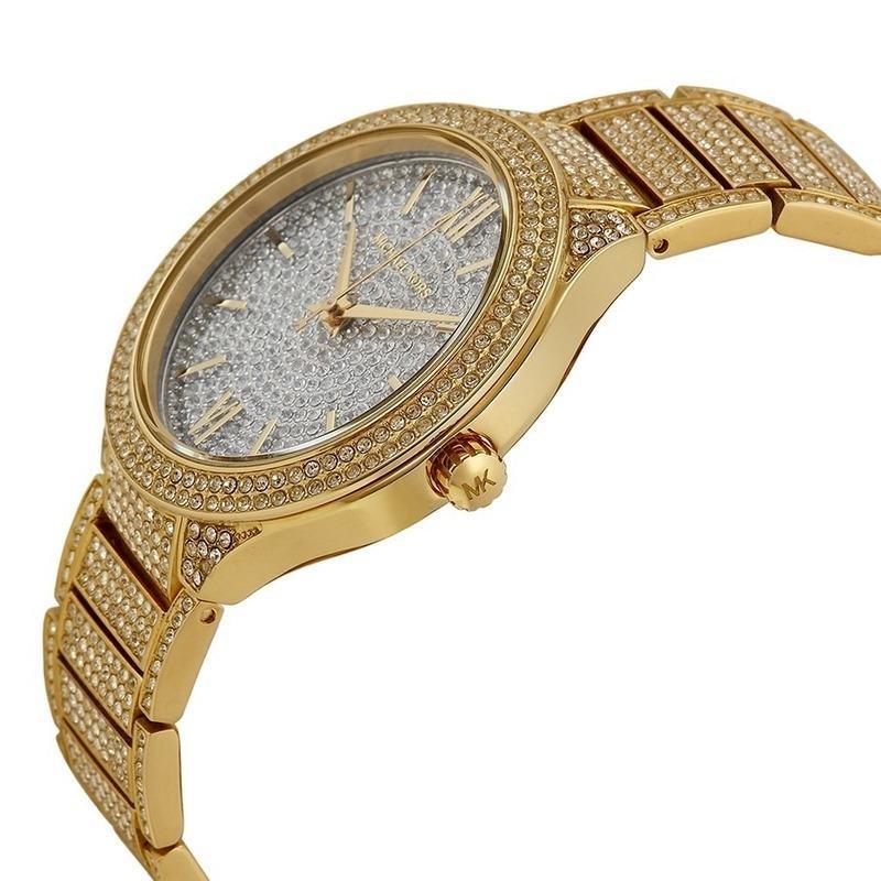 Michael Kors Kerry Quartz Gold Dial Gold Steel Strap Watch For Women - MK3360