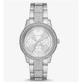 Michael Kors Tibby Chronograph Silver Dial Silver Steel Strap Watch For Women - MK7294