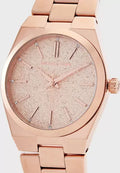 Michael Kors Channing Quartz Rose Gold Dial Rose Gold Steel Strap Watch For Women - MK6624