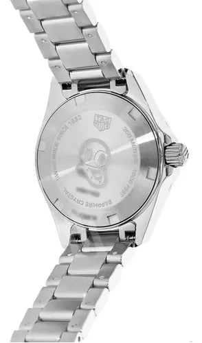 Tag Heuer Aquaracer Diamonds Mother of Pearl White Dial Silver Steel Strap Watch for Women - WBD1413.BA0741