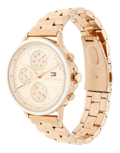 Tommy Hilfiger Carly Rose Gold Dial Rose Gold Stainless Steel Strap Watch for Women - 1781788