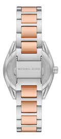 Michael Kors Janelle Silver Dial Two Tone Steel Strap Watch For Women - MK7383