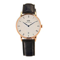 Daniel Wellington Dapper Reading White Dial Black Leather Strap Watch For Women - DW00100118