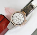 Michael Kors Parker Chronograph White Dial Brown Leather Strap Watch For Women - MK6917