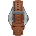 Armani Exchange Nico Quartz Blue Dial Brown Leather Strap Watch For Men - AX2334