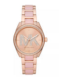 Michael Kors Janelle Analog Rose Gold Dial Two Tone Steel Strap Watch For Women - MK4731