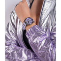 Guess Queen Quartz Purple Dial Purple Silicone Strap Watch For Women - GW0536L4