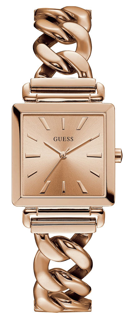 Guess Vanity Rose Gold Dial Rose Gold Steel Strap Watch for Women - W1029L3