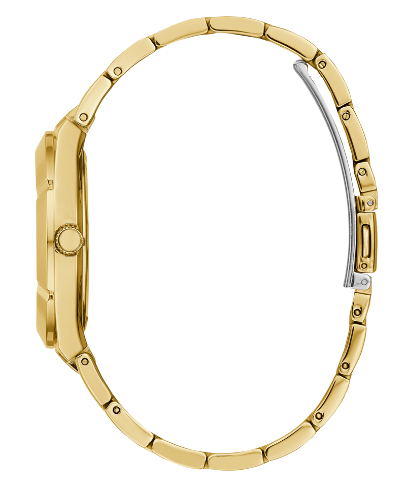 Guess Crystalline Diamonds Gold Dial Gold Steel Strap Watch for Women - GW0114L2