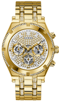 Guess Continental Diamonds Gold Dial Gold Steel Strap Watch for Men - GW0261G2