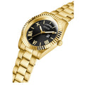 Guess Connoisseur Black Dial Gold Steel Strap Watch for Men - GW0265G3