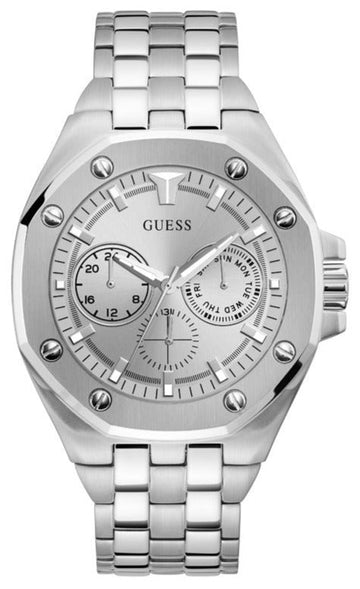 Guess Analog Quartz Silver Dial Silver Steel Strap Watch For Men - U0377G1