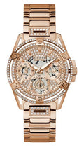 Guess Queen Multifunction Rose Gold Dial Rose Gold Steel Strap Watch For Women - GW0464L3