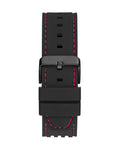 Guess Phoenix Multifunction Analog Red Dial Black Silicone Strap Watch For Men - GW0499G4