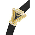 Guess Fame Quartz Black Dial Black Leather Strap Watch For Women - GW0504L5