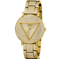 Guess Trend Diamonds Gold Dial Gold Steel Strap Watch for Women - GW0512L2