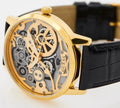 Guess Gadget Gold Dial Black Leather Strap Watch for Men - GW0570G1