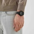 Guess Continental Chronograph Black Dial Black Mesh Strap Watch For Men - GW0582G3