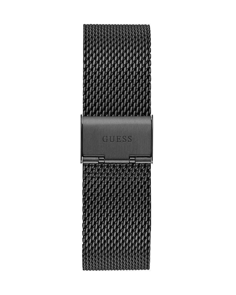 Guess Continental Chronograph Black Dial Black Mesh Strap Watch For Men - GW0582G3