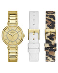 Guess Montage Quartz Gold Dial Gold Steel Strap Watch For Women - GW0588L1