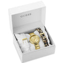 Guess Montage Quartz Gold Dial Gold Steel Strap Watch For Women - GW0588L1