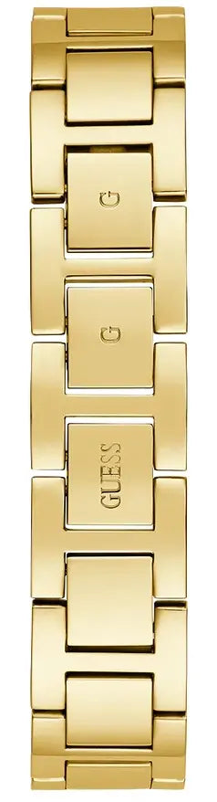 Guess Fame Crystals Gold Dial Gold Steel Strap Watch For Women - GW0644L2