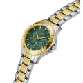 Guess Mist Analog Green Dial Two Tone Steel Strap Watch For Women - GW0723L1