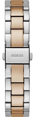 Guess Mist Analog Maroon Dial Two Tone Steel Strap Watch For Women - GW0723L2