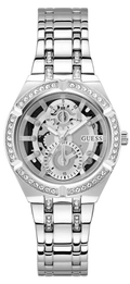 Guess Allara Quartz Silver Dial Silver Steel Strap Watch For Women - GW0604L1