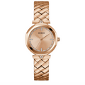 Guess Rumour Quartz Rose Gold Dial Rose Gold Steel Strap Watch For Women - GW0613L3