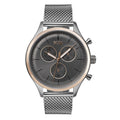 Hugo Boss Companion Chronograph Grey Dial Silver Mesh Bracelet Watch For Men - 1513549