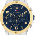 Tommy Hilfiger Blaze Chronograph Quartz Blue Dial Silver Steel Strap Watch for Men - 1792031