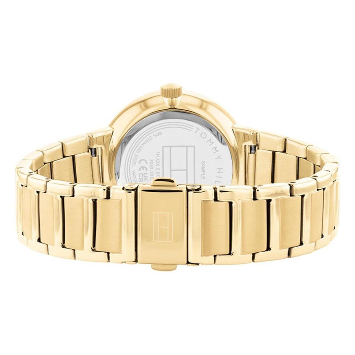 Tommy Hilfiger Joy Analog Gold Dial Gold Steel Strap Watch For Women - 1782536