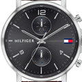 Tommy Hilfiger Daniel Grey Dial Brown Leather Strap Watch for Men - 1710416