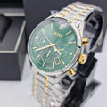 Hugo Boss Champion Green Dial Silver Steel Strap Watch for Men - 1513878