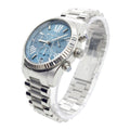 Michael Kors Lexington Chronograph Blue Dial Silver Steel Strap Watch For Women - MK5887