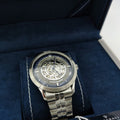 Maserati Ricordo Automatic Skeleton Silver Dial Silver Steel Strap Watch For Men - R8823133005