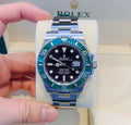 Rolex Submariner Date Oyster Black Dial Oystersteel Silver Steel Strap Watch for Men - M126610LV-0002