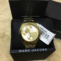 Marc Jacobs Peeker Chronograph Gold Dial Gold Steel Strap Watch for Women - MBM3393