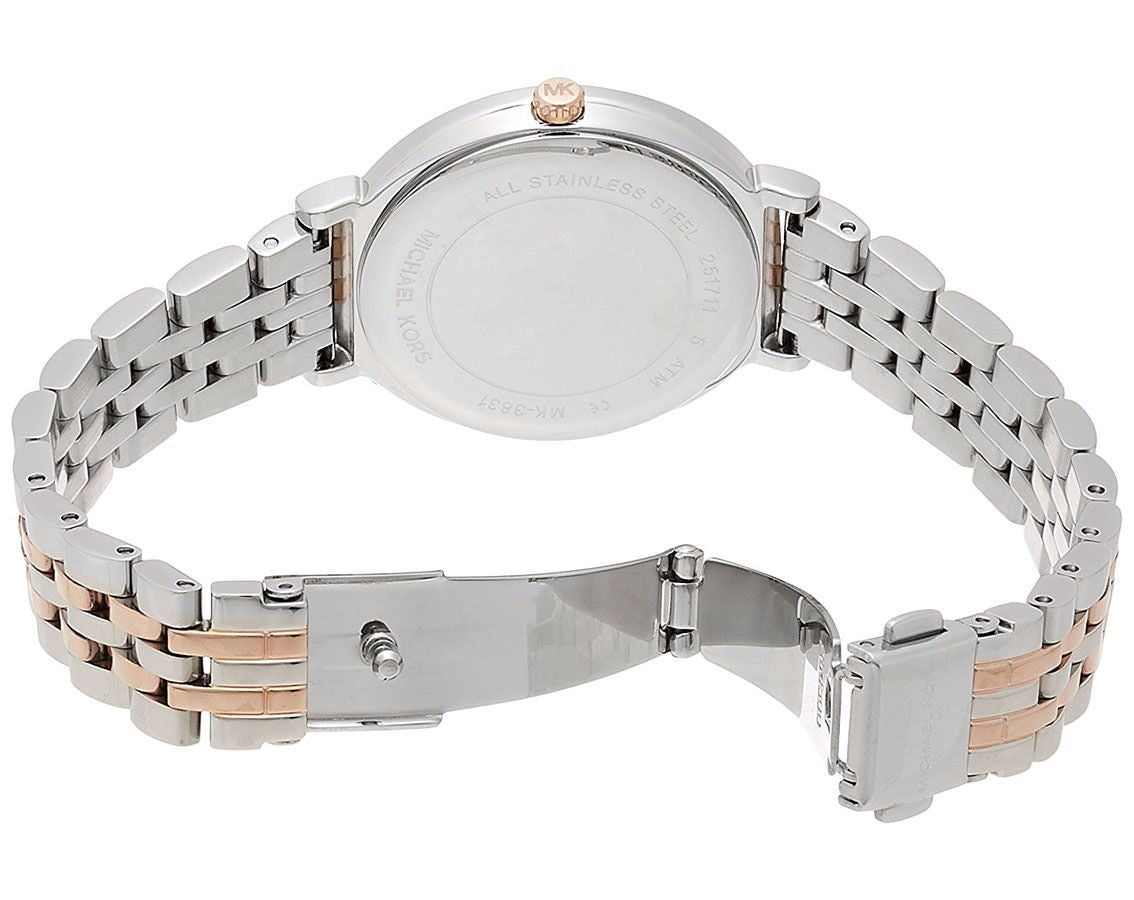 Michael Kors Cinthia Mother of Pearl Dial Two Tone Steel Strap Watch For Women - MK3831