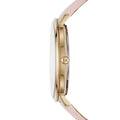 Michael Kors Jaryn Quartz Gold Dial Pink Leather Strap Watch For Women - MK2471