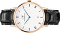 Daniel Wellington Dapper Reading White Dial Black Leather Strap Watch For Women - DW00100118