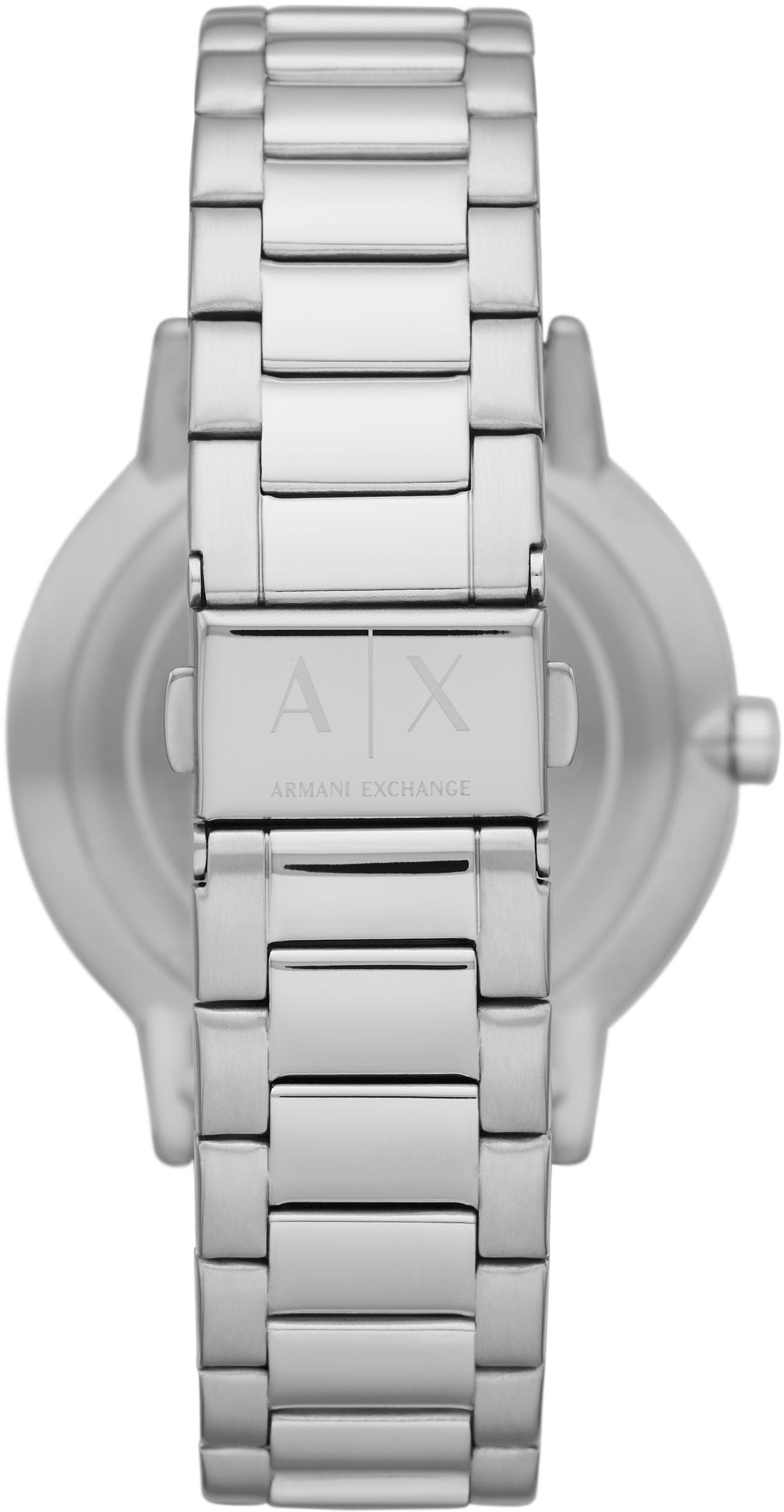 Armani Exchange Cayde Analog Black Dial Silver Steel Strap Watch For Men - AX2700